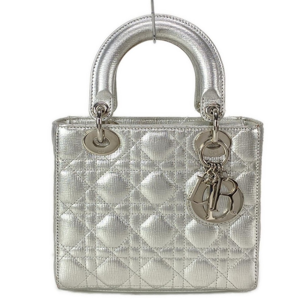 Dior Lady Bag Silver Small with STRAP!